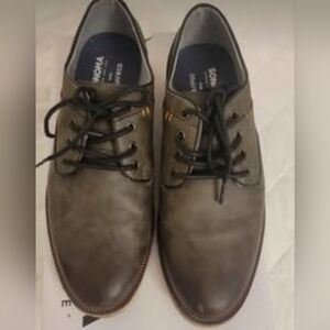 Sonoma Men's Gray Leather Shoes Sz 9